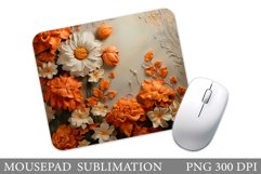 Flowers Mouse Pad. 3D Flowers Mouse Pad Sublimation Product Image 1