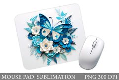 Butterfly Mouse Pad. Paper Butterfly Mouse Pad Sublimation Product Image 1