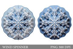 3D Snowflakes Wind Spinner. Snowflakes Spinner Sublimation Product Image 1