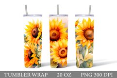 Sunflower Tumbler Sublimation. Sunflower Tumbler Design Product Image 1
