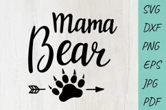 Mama bear SVG, Mothers day SVG, Mom SVG, Bear family SVG Product Image 1