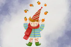 Cute Christmas Elf Clipart Product Image 6