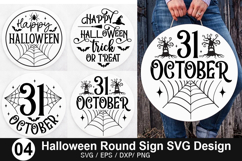 Halloween Round Sign SVG Design - 31 October Product Image 1