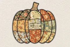 Preppy Floral Fall Pumpkin Png, Fall Pumpkin Png, Autumn Png Product Image 1