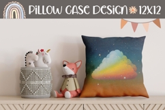 Art Clouds Pillow Case Design, Stars Pillow Template Product Image 1