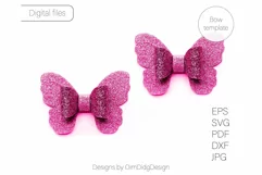 Butterfly bow svg Hairbow svg Leather bow svg Hair bow svg Product Image 3