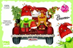 Christmas Thief with kids on a truck, Christmas Truck Product Image 1