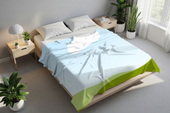 Blanket on bed mockup Product Image 2