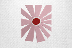 Pink and Red Modern Flower Embroidery Design Product Image 1