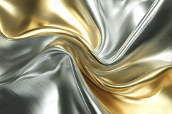 Gold Silver Metallic Swirl Luxury Abstract Background Product Image 1