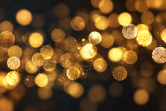 Golden Glitter Bokeh Background | Sparkle Overlay Texture Product Image 1