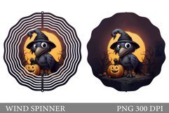 Halloween Raven Wind Spinner. Halloween Pumpkin Spinner Product Image 1