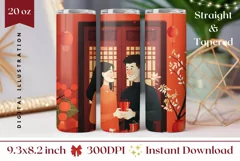 Christmas Tumbler Wrap Design, Love Tumbler Design Product Image 1