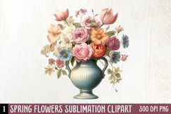 Spring Flowers Sublimation Clipart Product Image 1