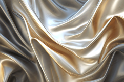 Gold Silver Satin Metallic Folded Abstract Background Product Image 1