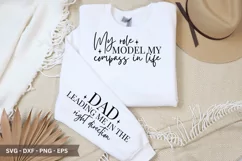 My role model my SVG - Dad Sleeve T shirt Design Product Image 1