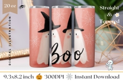 Kids Halloween Tumbler Wrap, Boo Halloween Sublimation Product Image 1