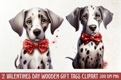 Cute Valentine Dog Clipart, Valentines Day Dog Clipart Product Image 1