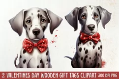 Cute Valentine Dog Clipart, Valentines Day Dog Clipart Product Image 1