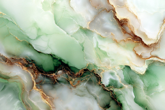 A green and white marble texture with gold veins Product Image 1