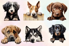 Peeking Dog Collection Clipart Bundle Part Product Image 2