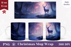 Christmas Mug Wrap Design, Winter Forest Sublimation PNG Product Image 1