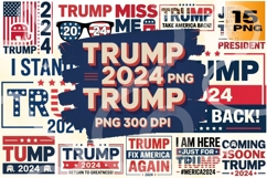 Return to Greatness Trump 2024 Patriotic Quote PNG Bundle Product Image 1