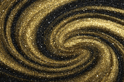 High Contrast Gold Glitter Spiral Texture | Deep Galaxy Swir Product Image 1