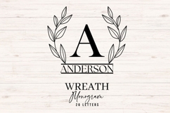 Wreath Split Monogram SVG Bundle Product Image 1