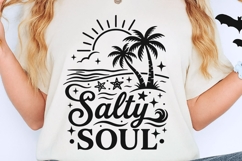 Salty Soul Svg, Summer Vibes Svg, Beach Vacation Svg. Product Image 2