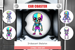 Car Coaster Iridescent Skeleton Product Image 1