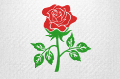 Beautiful Red Rose Blossom Embroidery Design File Product Image 1