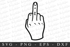 Middle Finger| SVG Cut files | Cricut Product Image 1