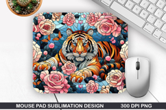 Lion Mouse Pad Sublimation, Valentine Mouse Pad PNG Product Image 1