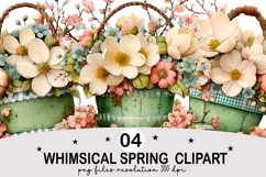 Whimsical Spring Clipart png Whimsical Spring Watercolor png Product Image 1