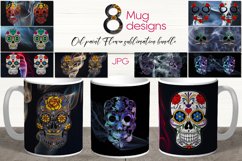 Gothic skull floral design | Sublimation Mug design, JPG Product Image 1