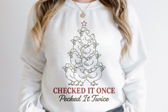 Christmas Line Art Bundle SVG | Holiday Animal Puns Product Image 17