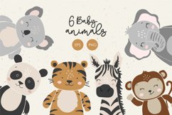 6 Baby animals clipart, Boho abstract animals Product Image 1
