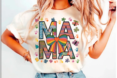 Retro Mama Png, Floral Mama PNG, Product Image 1