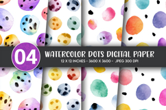 Watercolor Dots Digital Paper Product Image 1