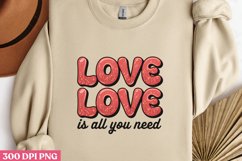 Love, love is all PNG, Retro Valentine Sublimation Product Image 2