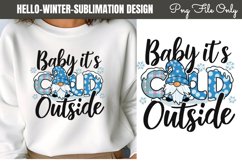 Hello Winter Baby it's cold outside Sublimation Clipart Product Image 1