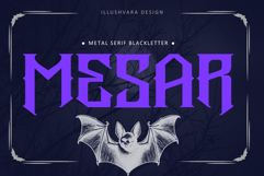 Blackletter Logo Serif - Metal Mesar Product Image 1