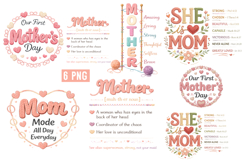 Mother's Day PNG,Faux Yarn Mother's Day png,She is Mom PNG Product Image 1