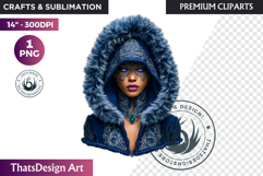 Fantasy Boreal Winter Girls Warrior &amp; Ice Queen Clipart Product Image 1