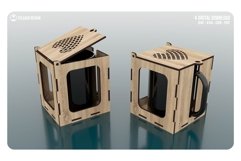 Mug Box Laser Cut Svg Files, Wooden Mug Box Laser Cut Files Product Image 1