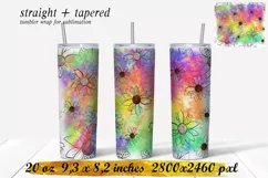 Sublimation tumbler sunflower,20 oz skinny tumbler design Product Image 1