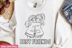 BEST FRIENDS PNG, Friendship Sublimation PNG Product Image 2