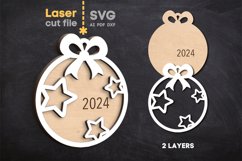 Stars Christmas Tree Toy SVG laser cut file for Glowforge Product Image 2