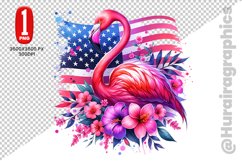 Cute Flamingo Clipart - PNG File Product Image 1